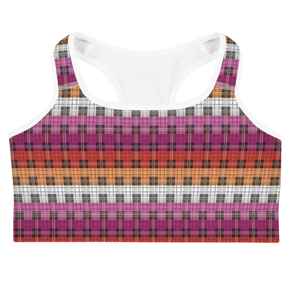 Lesbian Plaid Sports bra