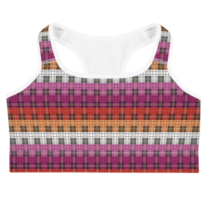 Lesbian Plaid Sports bra