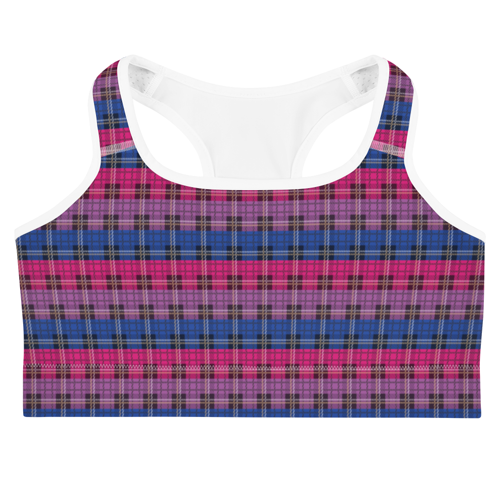 Bi Plaid Sports bra