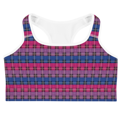 Bi Plaid Sports bra