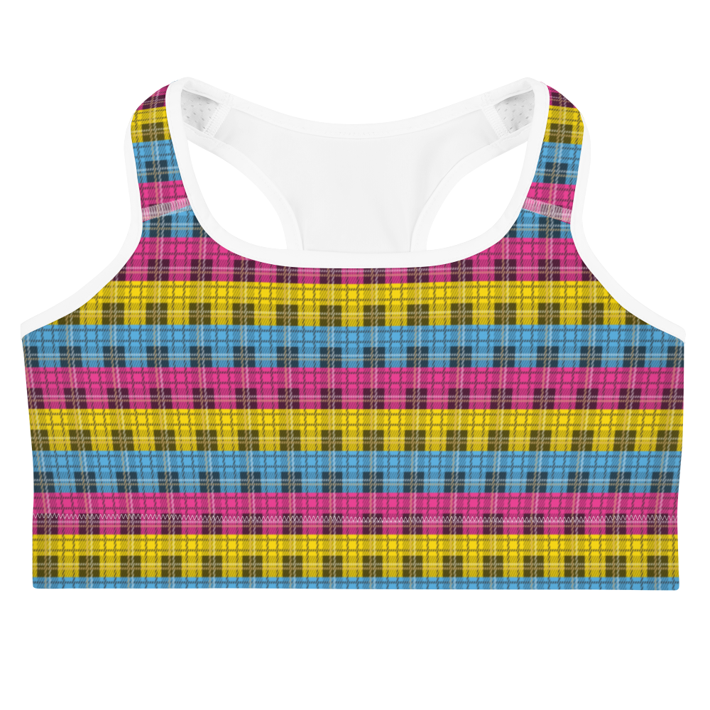 Pan Plaid Sports bra