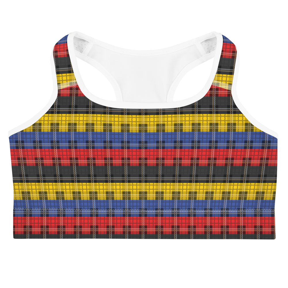 Poly Plaid Sports bra