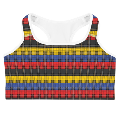 Poly Plaid Sports bra