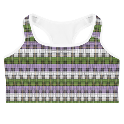 Genderqueer Plaid Sports bra