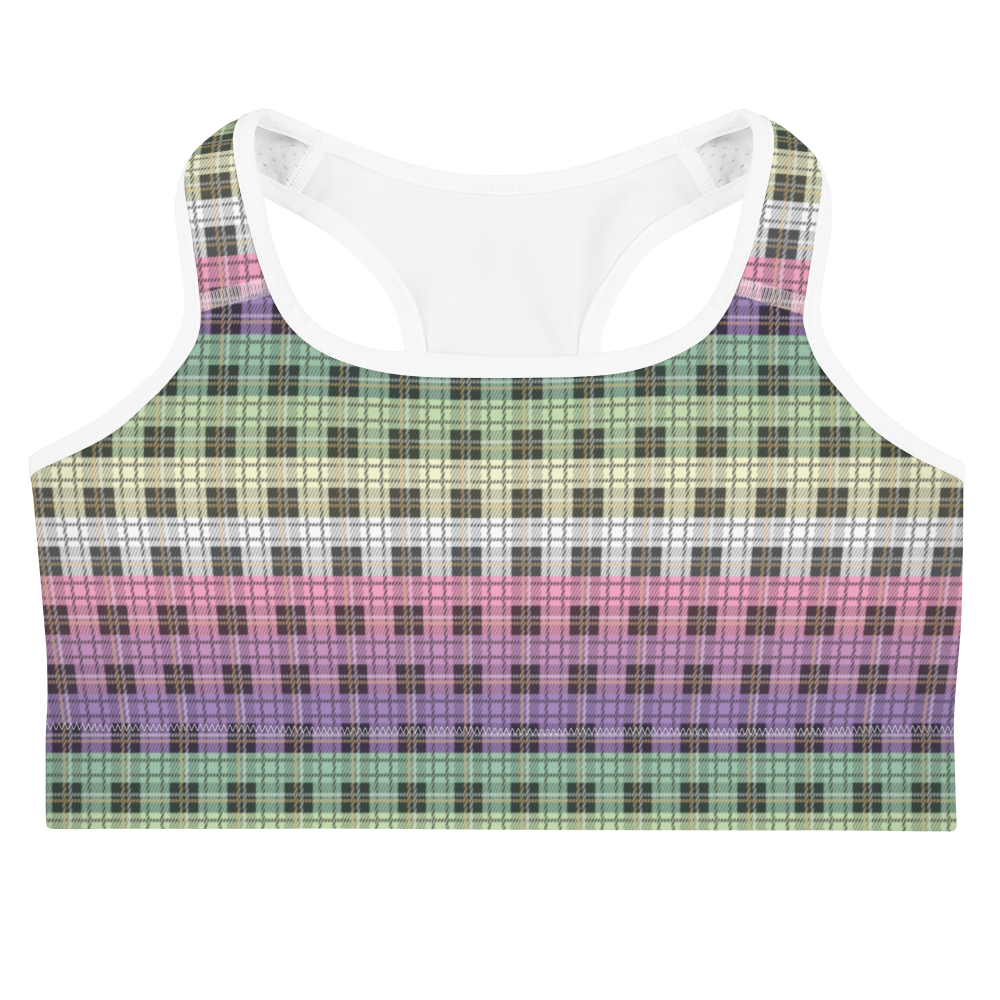 Genderfae Plaid Sports bra