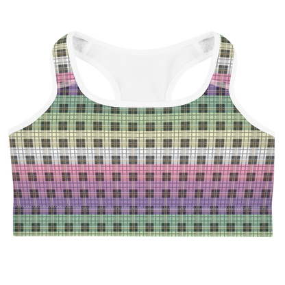 Genderfae Plaid Sports bra