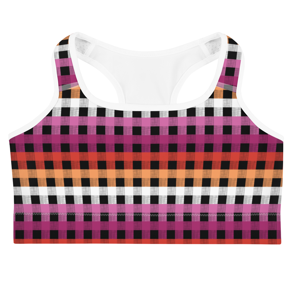 Lesbian Flannel Sports bra