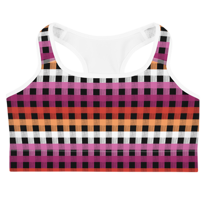 Lesbian Flannel Sports bra