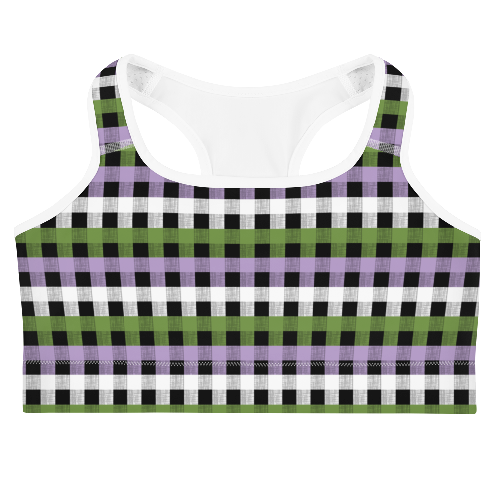 Genderqueer Flannel Sports bra