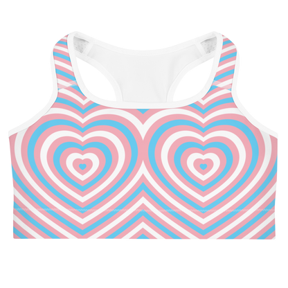 Trans Hearts Sports bra