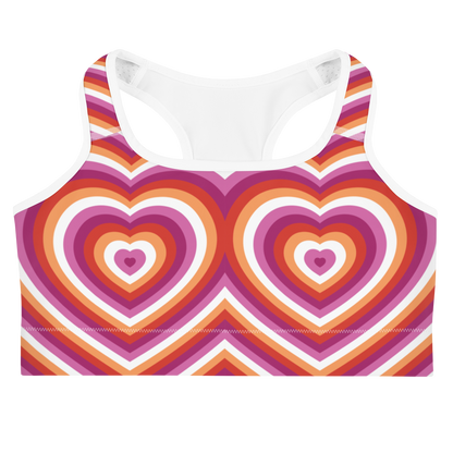 Lesbian Hearts Sports bra