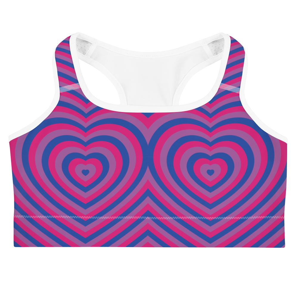 Bi Hearts Sports bra