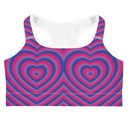 Bi Hearts Sports bra