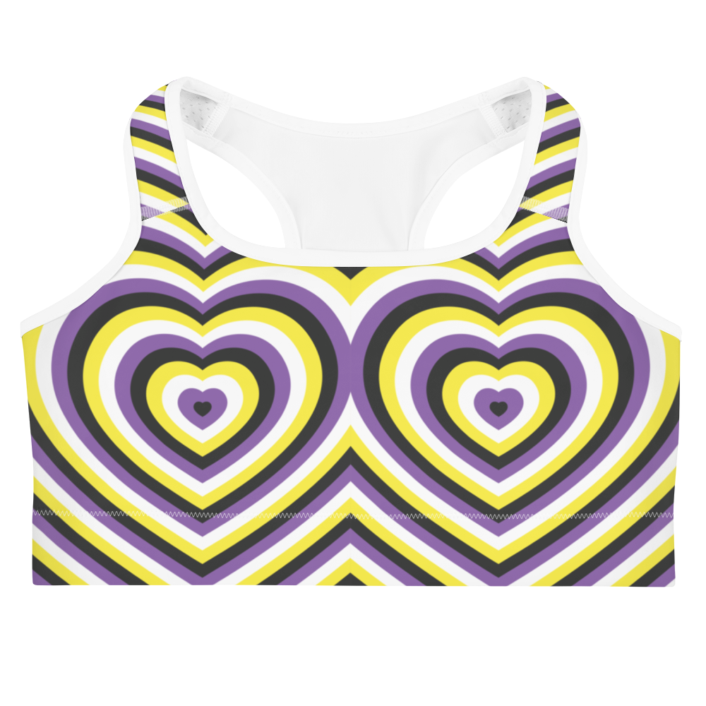 Enby Hearts Sports bra