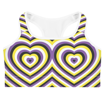 Enby Hearts Sports bra