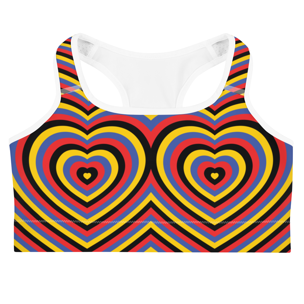 Poly Hearts Sports bra