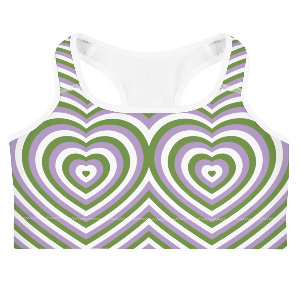 Genderqueer Hearts Sports bra