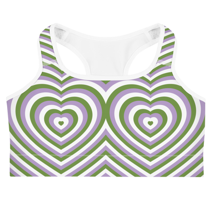 Genderqueer Hearts Sports bra