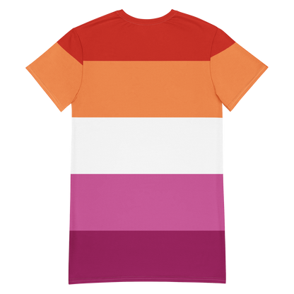 Lesbian Pride Flag T-shirt dress