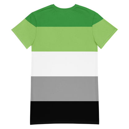 Aro Pride Flag T-shirt dress