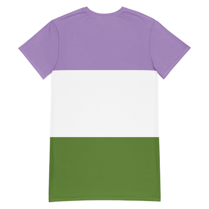 Genderqueer Pride Flag T-shirt dress