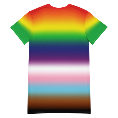 Rainbow Pride Gradient T-shirt dress