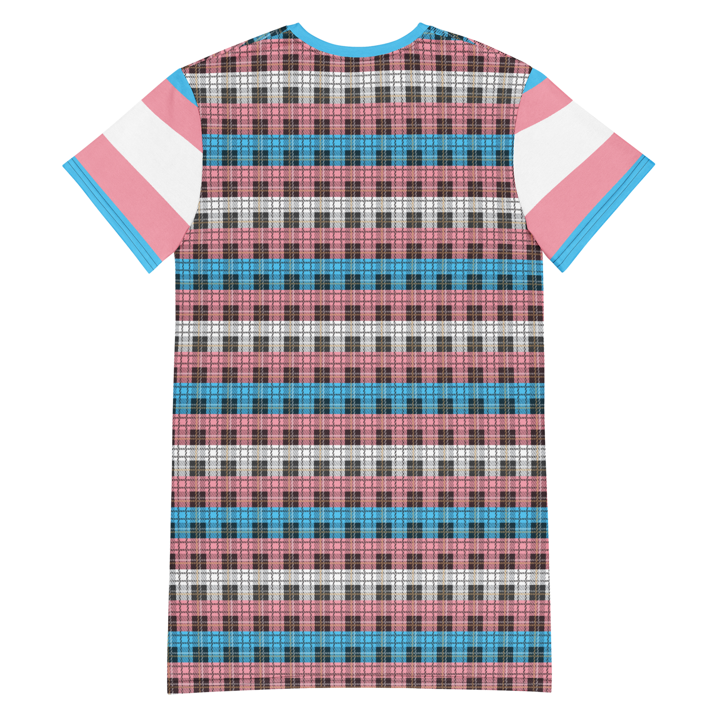 Trans Plaid T-shirt dress