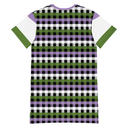 Genderqueer Flannel T-shirt dress