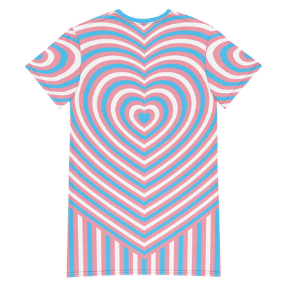 Trans Hearts T-shirt dress