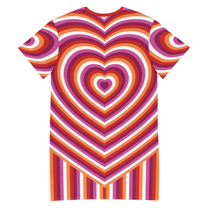 Lesbian Hearts T-shirt dress