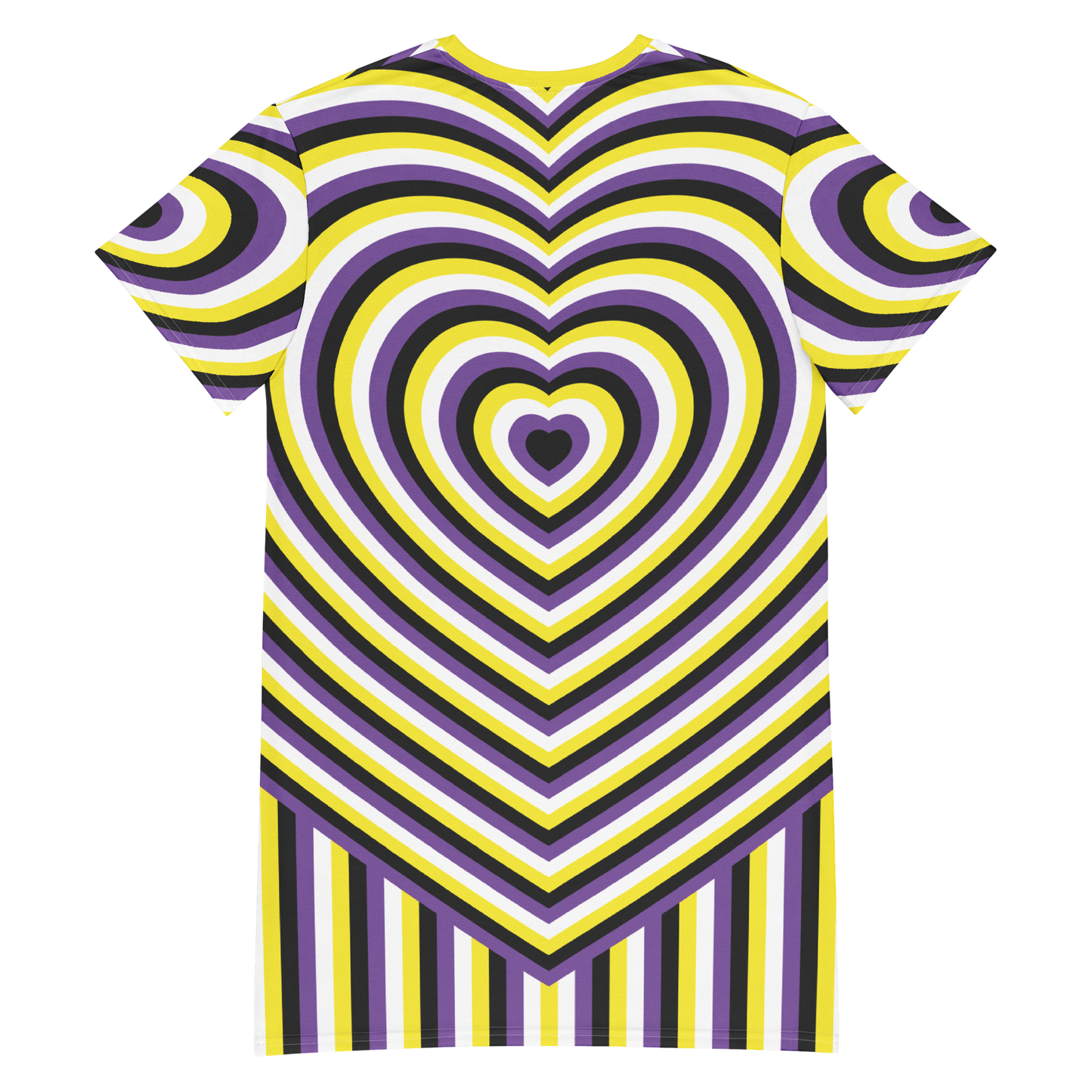 Enby Hearts T-shirt dress