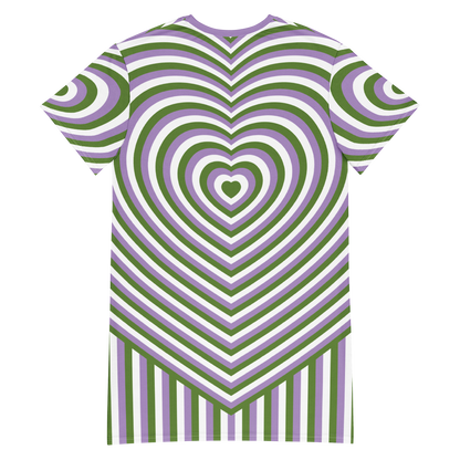 Genderqueer Hearts T-shirt dress