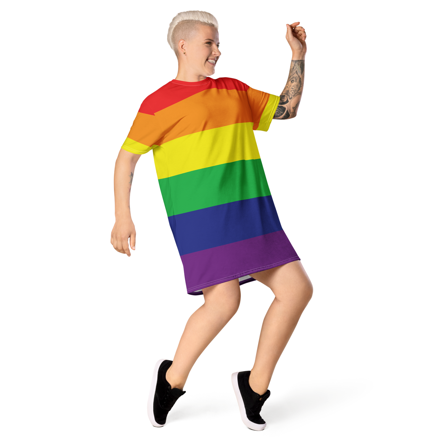 Rainbow Pride Flag T-shirt dress