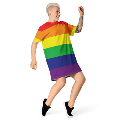 Rainbow Pride Flag T-shirt dress