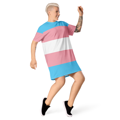 Trans Pride Flag T-shirt dress