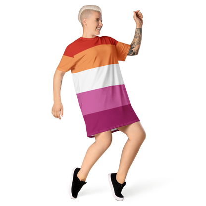 Lesbian Pride Flag T-shirt dress