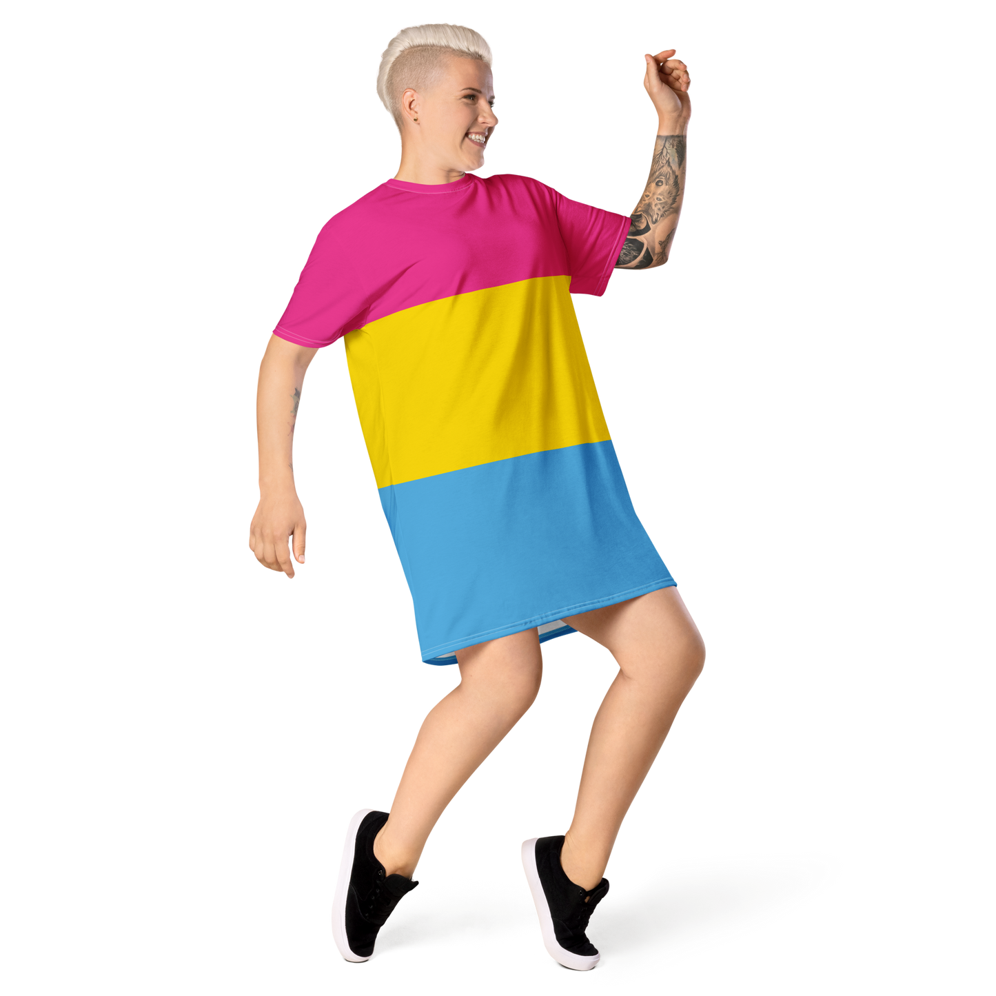 Pan Pride Flag T-shirt dress