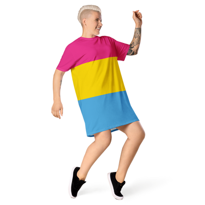 Pan Pride Flag T-shirt dress