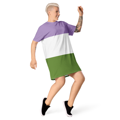 Genderqueer Pride Flag T-shirt dress