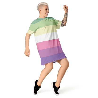 Genderfae Pride Flag T-shirt dress