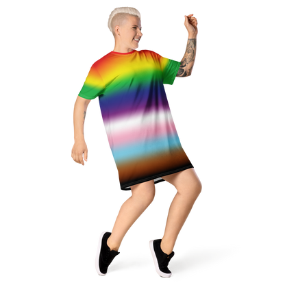 Rainbow Pride Gradient T-shirt dress