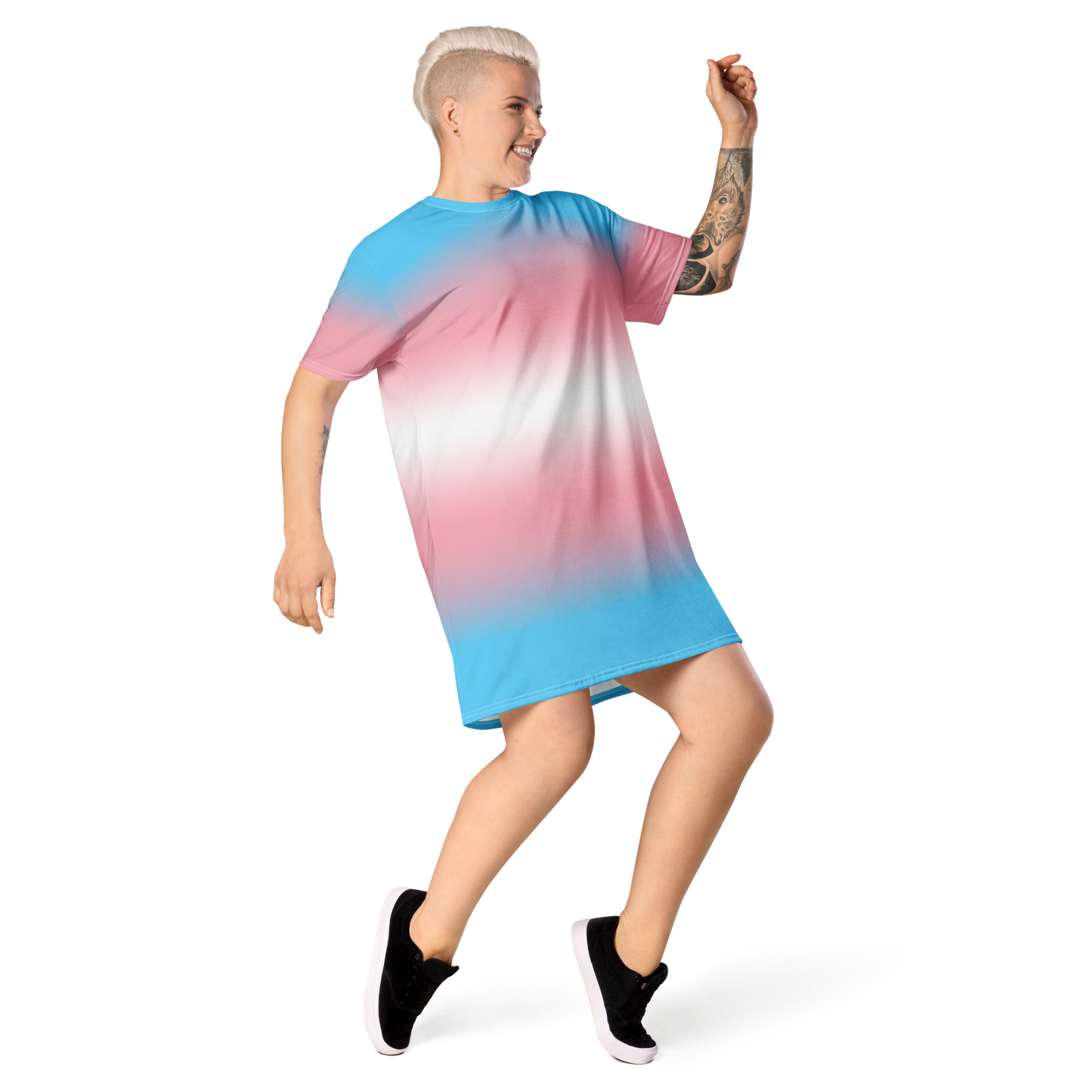 Trans Pride Gradient T-shirt dress