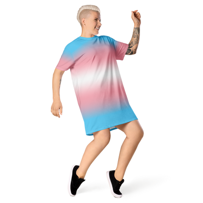 Trans Pride Gradient T-shirt dress