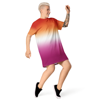 Lesbian Pride Gradient T-shirt dress