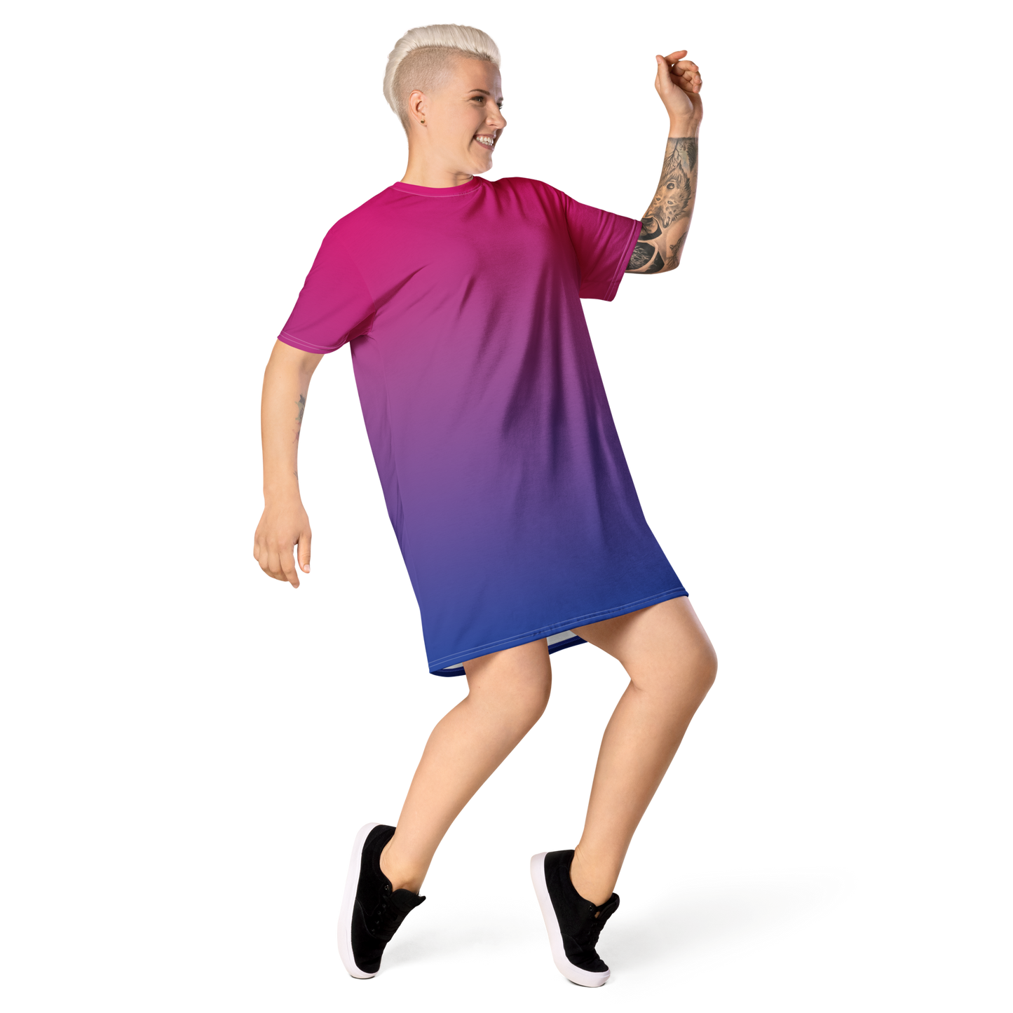 Bi Pride Gradient T-shirt dress