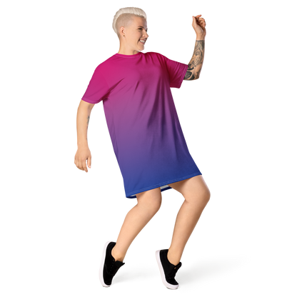 Bi Pride Gradient T-shirt dress