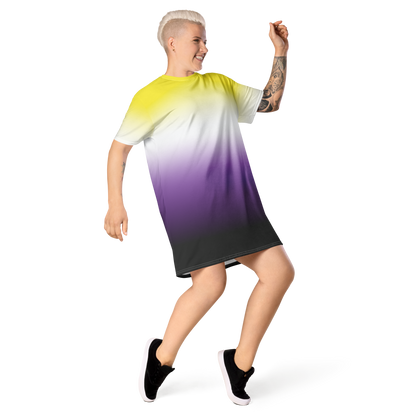 Enby Pride Gradient T-shirt dress