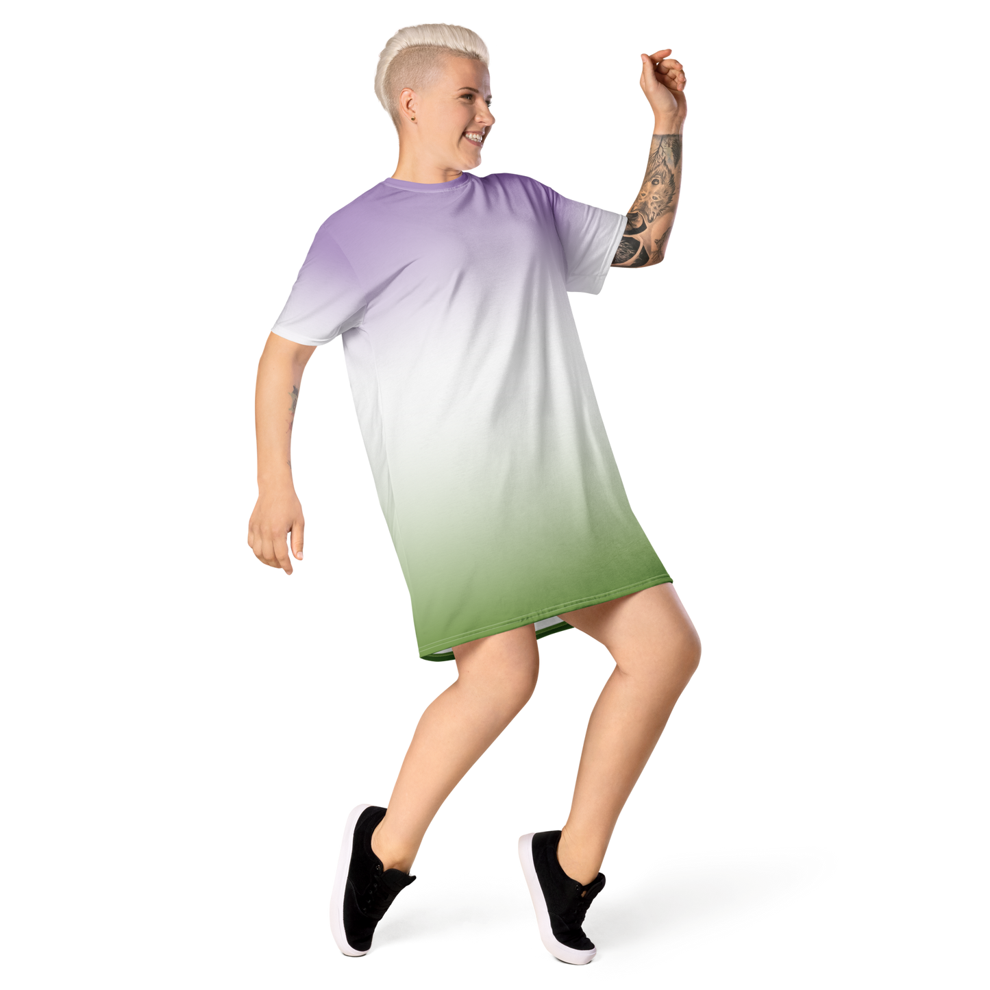 Genderqueer Pride Gradient T-shirt dress