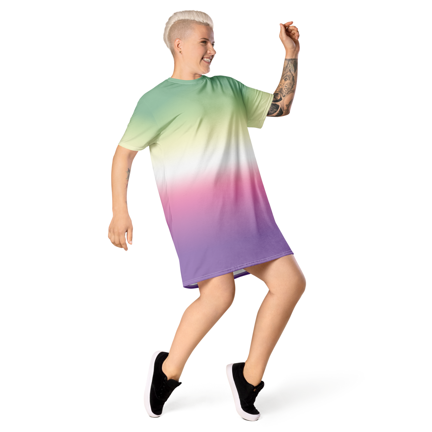 Genderfae Pride Gradient T-shirt dress