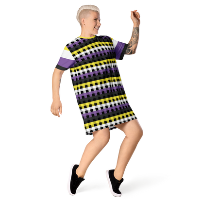 Enby Flannel T-shirt dress